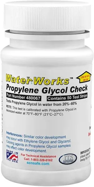 Industrial Test Systems 480067 Waterworks Propylene Glycol Check