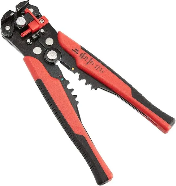 Self-Adjusting Wire Stripper, Black/Red