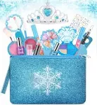 KIZSBRO Kids Makeup Kit for Girls, Washable Real Makeup Set for Little Girls, Princess Frozen Toys for Girls Toys for 4 5 6 7 8 Year Old