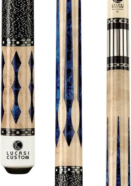 LUCASI Custom+Hybrid LZ2004BK Pool Cue Stick with Zero Flexpoint Low Deflection Shaft & Uni-loc Quick Release Joint + Rage Heavy Hitter Break Cue