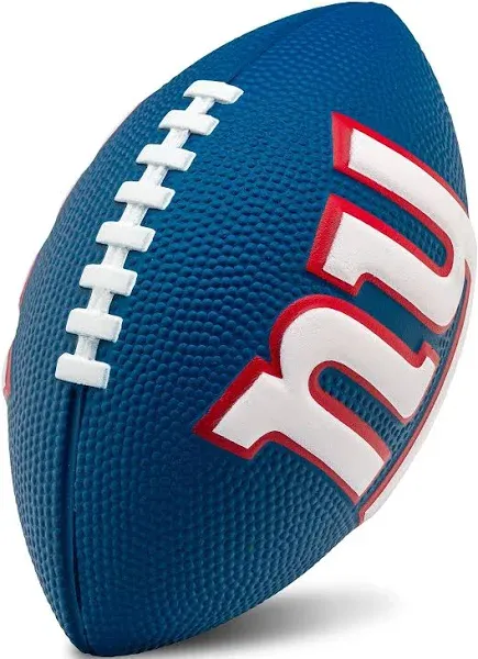 Franklin Sports NFL Team Foam Footballs - Soft Foam Youth Mini Footballs for All NFL Teams - Kids Junior 8.5" Football + Air Pump Sets - Official NFL Licensed Football