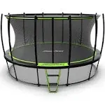 JumpFlex Trampoline Hero 12FT 14FT 15FT Round Outdoor Backyard Trampoline ASTM Approved with Net Safety Enclosure & Ladder Playset with Fast Assembly