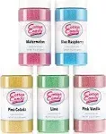 Floss Sugar Variety Pack 5 - 11oz Plastic Jars of Lime, Watermelon, Pina Colada