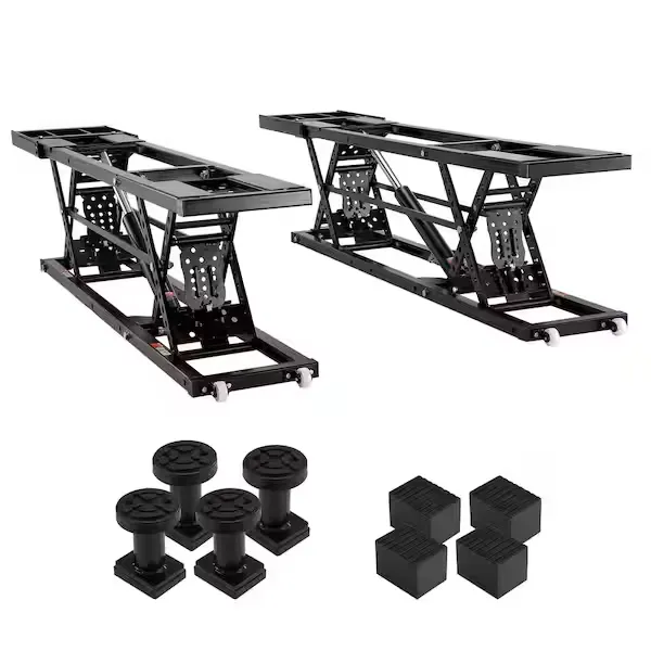 Car Lift, 7,000 lbs. Capacity Portable Car Lift, 26.8 in. Max. Height, Carbon Steel Truck Lift with 120-Volt Power Unit