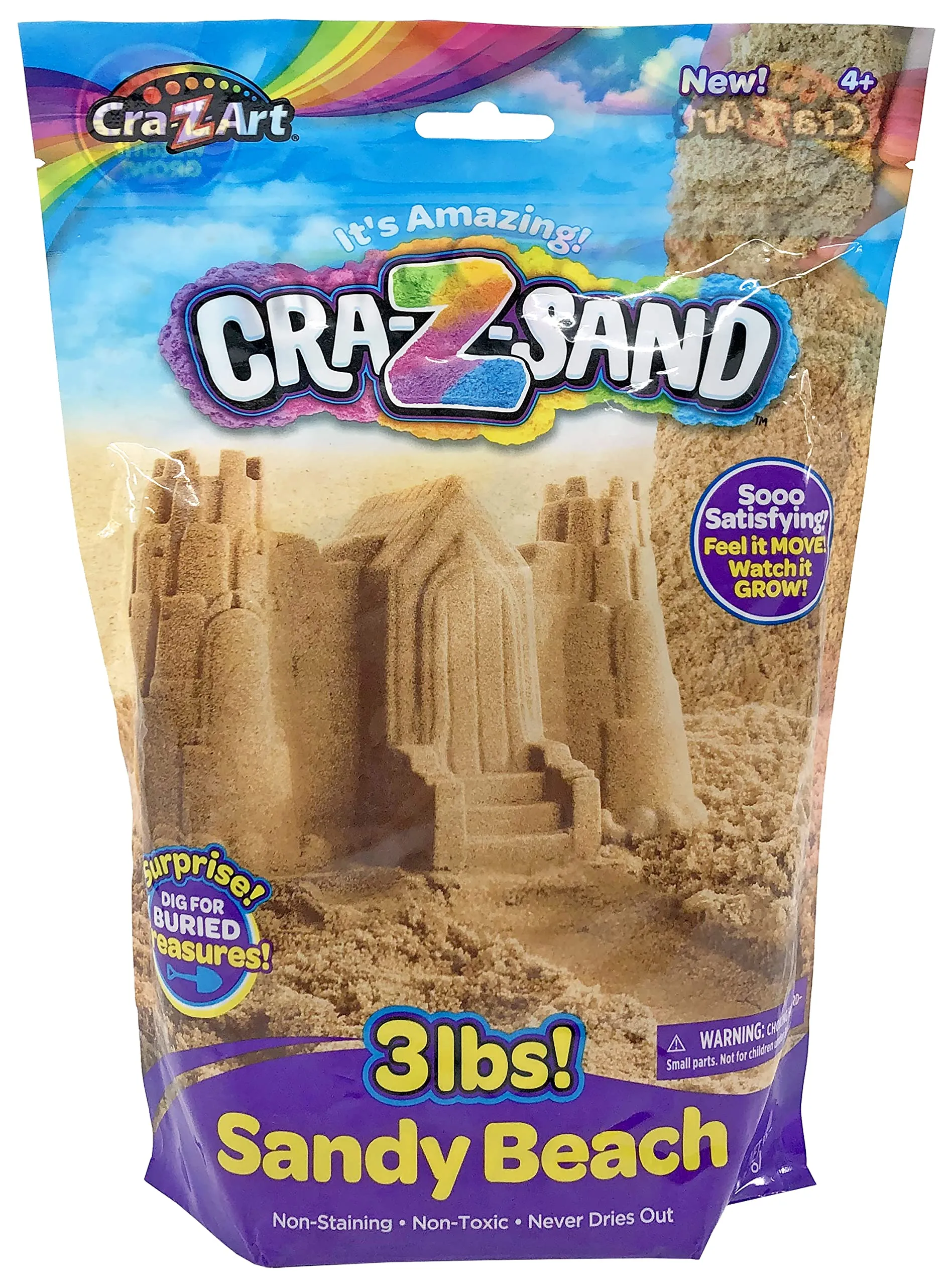 CRA-Z-Sand 3LB Bag of Amazing Beach Sand with Surprise Sand Tool--Open box