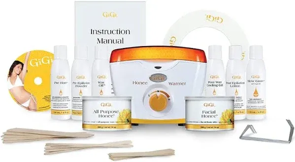 GiGi Pro 1 Hair Removal Waxing Kit, All-in-one Kit for Professional and Salon Use, Efficient and Convenient, For Brows, Upper Lip, Underarms, Chest, Legs, and Bikini Area, For All Skin & Hair Types