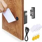 Tokatuker az0013 Invisible Electronic Cabinet Lock NFC Supported Hidden DIY Lock Kit Set with USB Cable for Wooden Cabinet Drawer Pantry Locker RFID Entry