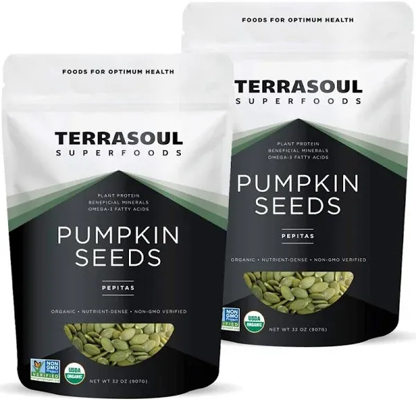 Organic Pumpkin Seeds, 2 Lbs - Premium Quality, Shelled, Raw, Unsalted