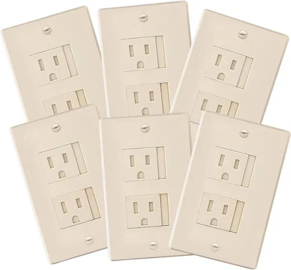 6-Pack  Self-Closing Outlet Covers for Center Outlets