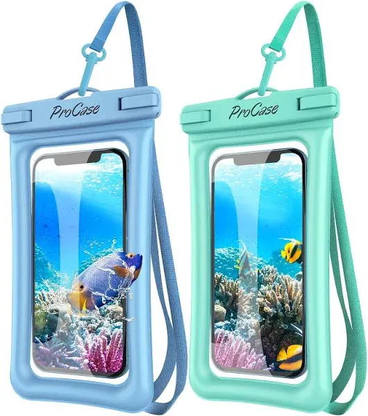  Floating Waterproof Phone Pouch Up to 7.0&#034;, Underwater Case Dry Bag Black