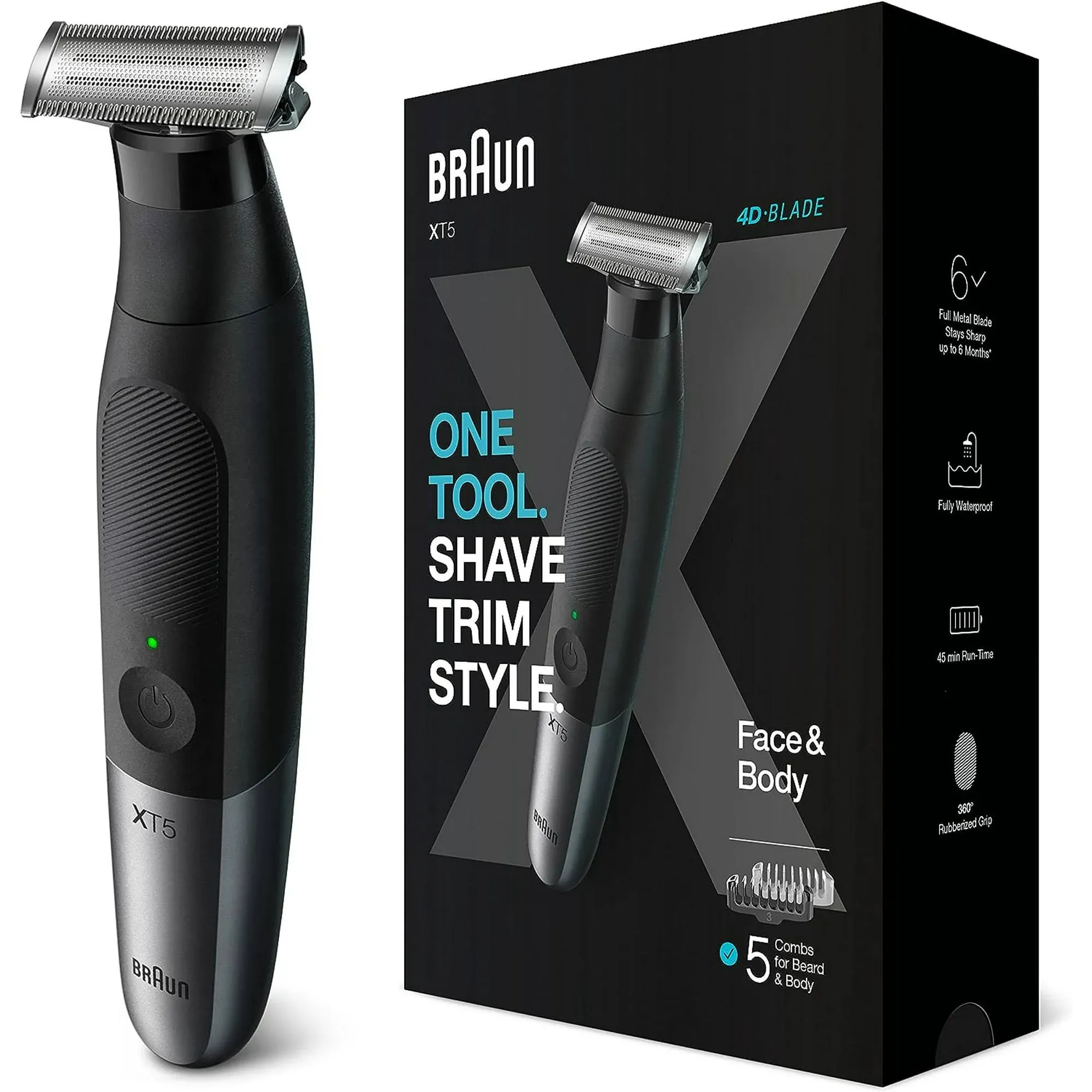 Braun Series XT5 – Beard Trimmer, Shaver, Electric Razor for Men, Manscaping Kit