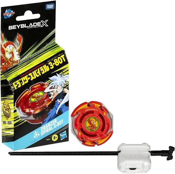 X Dranzer Spiral 3-80T Anniversary X-Over Balance Type Right-Spinning Top and...