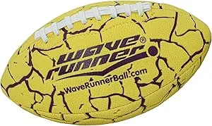 Wave Runner Grip It Waterproof Junior Size Football, 9.25 Size, Durable & Double Laced, Perfect for Beach Accessories, Kids Games, Pool Toys, Outdoor Games, All-Weather Indoor & Outdoor Play