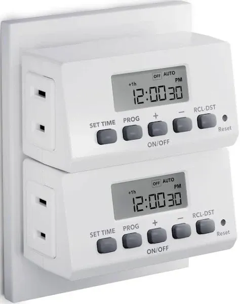 BN-LINK Mini Indoor Stackable 24-Hour Digital Outlet Timer