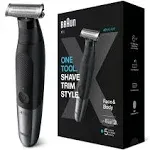 Braun Series XT5 – Beard Trimmer, Shaver and Electric Razor for Men, Body Grooming Kit for Manscaping, Durable One Blade, One Tool for Stubble, Hair