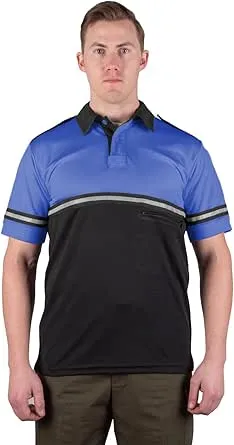 First Class Two Tone Bike Patrol Shirt with Reflective Stripes and Zipper Pocket