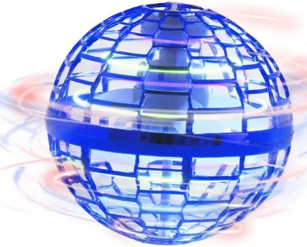 Flying Orb Ball Toy 2024: Cosmic Globe Galaxy Ball with Led Lights, Boomerang Hover Orb, Galactic Flying Spinner, Hand Mini Drone Ball, Cool Kids Toys for Boys Age 6 7 8 9 10 11 12 Girls Gifts, Blue