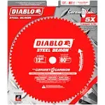 Diablo 12 in. x 80 Tooth Steel Demon Cermet II Saw Blade D1280CF