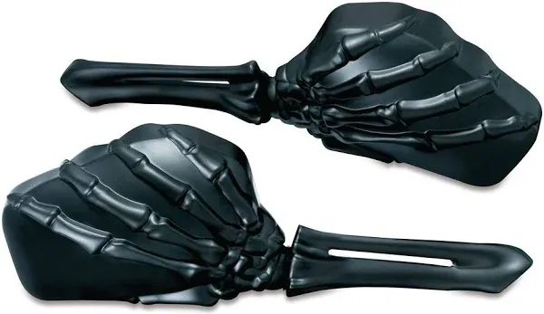 Kuryakyn Mirrors Skeleton Hand Black P/N 1764