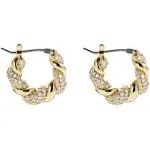 Ana Luisa Twisted Hoop Earrings - Paris Small Pave - Gold, Gold