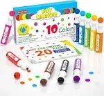 Shuttle Art Dot Markers, 10 Colors Washable 1 Count (Pack of 10), 10 