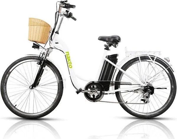 Nakto City Women's 26" Camel, Electric Bike, Black / 250W