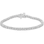 DiamondMuse | Diamond Muse 2 Carat Real Diamond Fashion Tennis Bracelet for Women in Sterling Silver | Realry