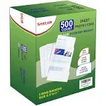 Sheet Protectors 500 Page,Page Protector 8.5" x 11" ,Upgraded Clear Plastic Page Protectors,for 3 Ring Binder, Top Loading Paper Protector with Rein