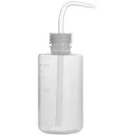 Chemical Wash Bottle, 2-Pack Plastic Lab Squeeze Washing Bottle with Clear Graduations, LDPE, Narrow Mouth (250 mL)