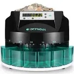 OFFNOVA Electric Automatic Coin Sorter & Change Counter Machine, Coins up to 300 Coins Per Minute, Large LED Digital Display, Supports All Denomination of US Coins