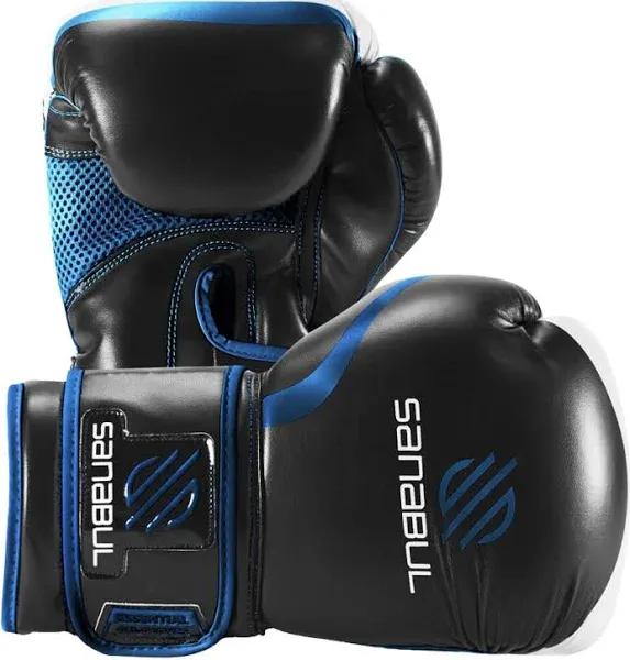 Essential Gel Boxing Gloves - All Black - 12 oz by Sanabul