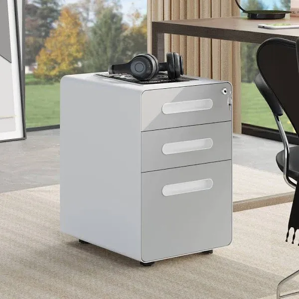 YITAHOME 3-Drawer Metal Mobile File Cabinet