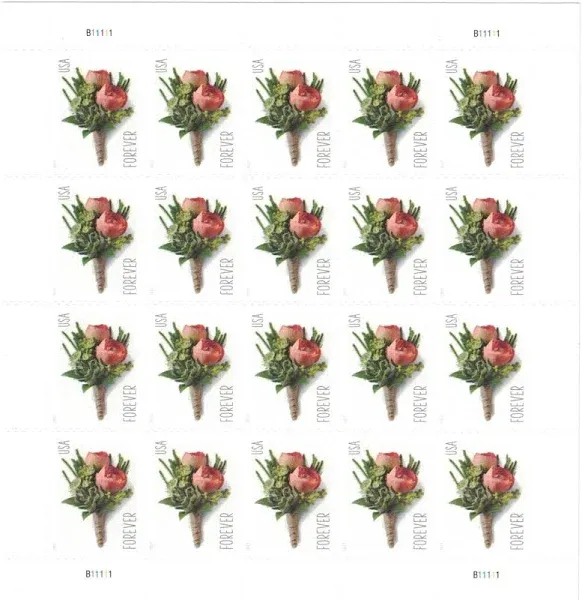 USPS Celebration Boutonniere Sheet of 20