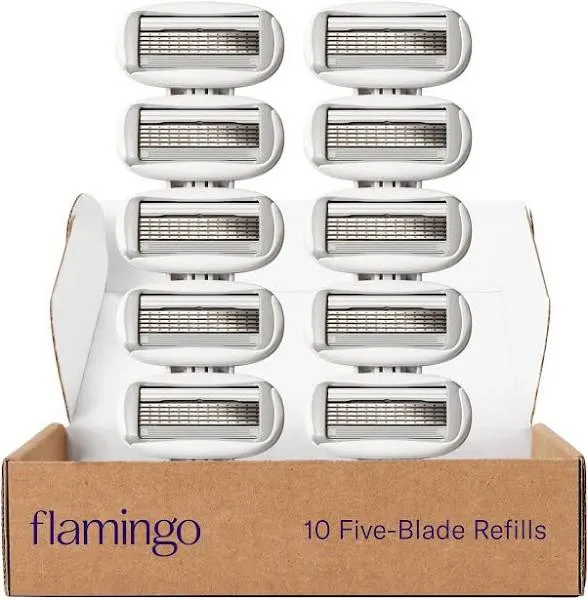 Flamingo Women's Razor 5-Blade Refills - Razors for Women - 10ct