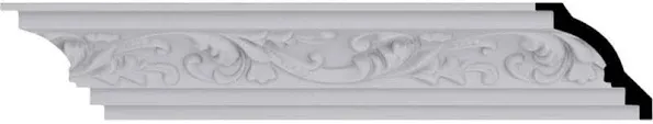 2 3/4"H x 2 3/4"P x 4"F x 94 1/2"L Tristan Crown Moulding Ekena Millwork MLD02X02X04TN