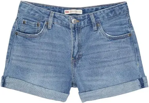 Levi's Girls' Girlfriend Fit Denim Shorty Shorts