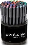 Pentonic Ballpoint Pens In Pen Organizer, Bulk 50 Count, Black Ink, 1.0 mm Medium Point, Smooth Writing For Journaling, Office & School (PEN12537)