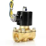 Brass Solenoid Valve, 1/2&#034; 12V Air Valve Normally Colsed for Water Air Gas Fu...