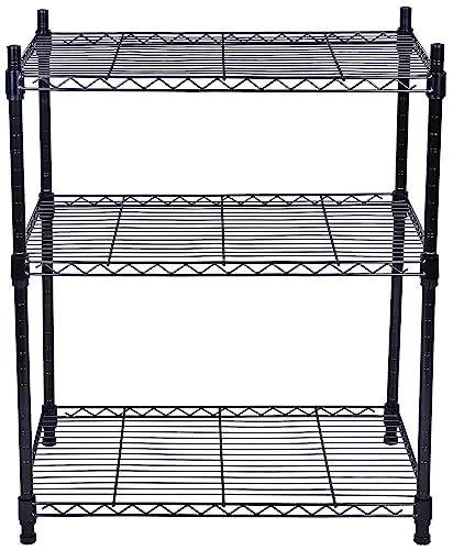 3-Shelf Adjustable, Heavy Duty Storage Shelving Unit (350 Lbs Loading Capacity p