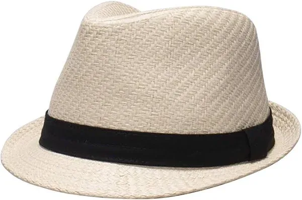 Levi's Men's Lightweight Straw Fedora Panama Hat