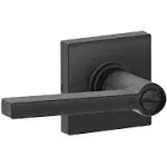 Schlage J40-SOL-COL Solstice Privacy Door Lever Set with Decorative - Matte Black