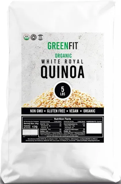 Royal Organic Tri Color Quinoa | OA Quinoa Now Greenfit | Non-GMO, Gluten-Free, Vegan, and Organic | Complete Protein, High Fiber, Low-Calorie Tri-Color Quinoa | (10 Pound - Pack of 1)