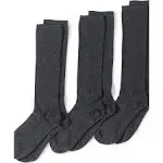 Lands' End Women's 3-Pack Seamless Toe Solid Trouser Socks - Small - Black