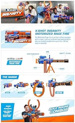  Insanity Motorized Rage Fire by  72 Darts, Air Pocket Technology Darts