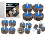 LINE10 Tools 16pk Flap Sanding Wheels Kit fits Drill and Die Grinder for Wood...