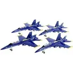 United States Navy Blue Angels F/A-18 Super Hornet Fighter Jet 9inch Die Cast Model w/Pullback Action #1, 2, 3, 4, 5, and #6 Set