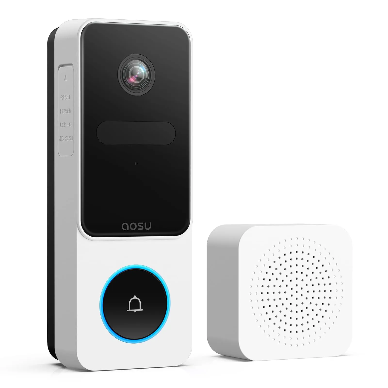 AOSU Doorbell Camera Wireless Head-to-Toe View Intelligent Package Detection