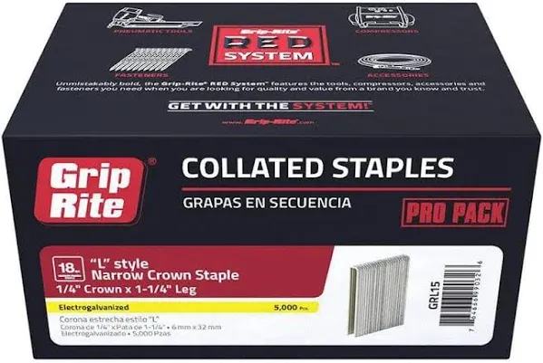 Grip-Rite Narrow Crown L-Style Staples