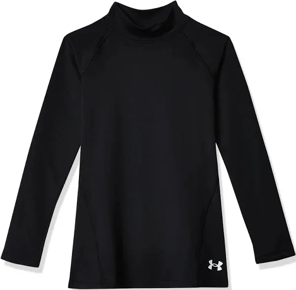 NWT Under Armour White ColdGear Baselayer Mockneck Top Youth Girls XL