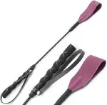 Premium Purple Riding Crop Whip Genuine Leather for Equestrian Sports